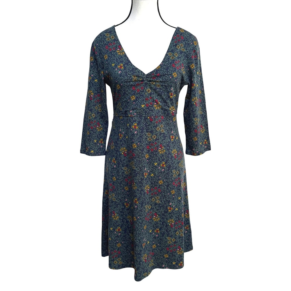 Toad&CO Floral Fit & Flare Dress Size S Eco-friendly Gorpcore Cottagecore Modest